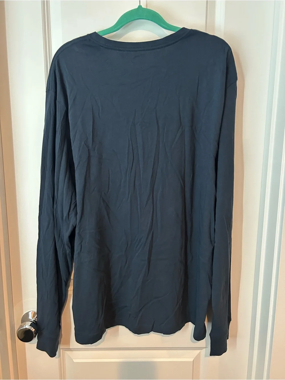 J. Crew Men's Long-Sleeve Crewneck Tee — Navy